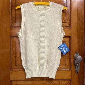 Garan Pale Yellow Acrylic Orlon Vintage Sweater Vest Women’s Small